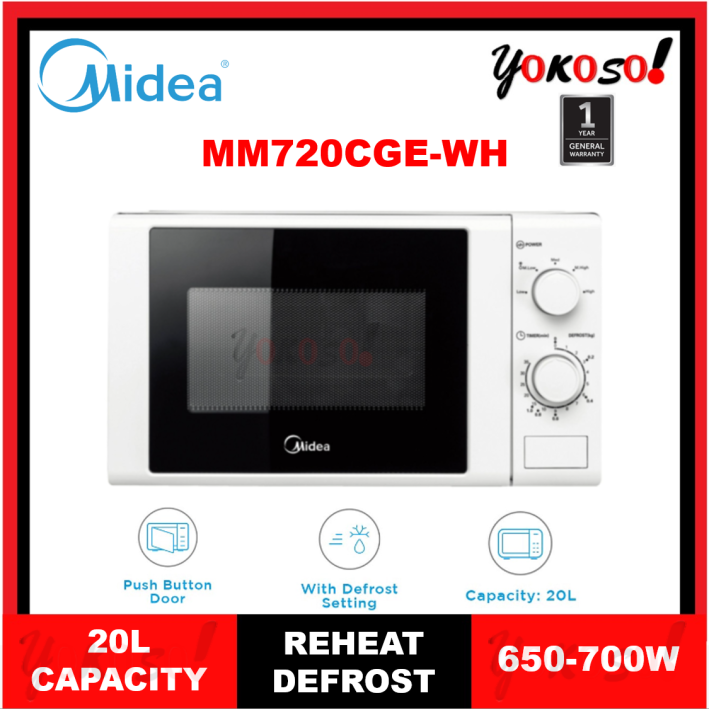 MIDEA MM-720CGE-WH / MM-720CGE-BK 20L MICROWAVE OVEN (MM720CGE / MM ...