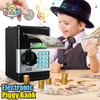 Electronic Piggy Bank ATM Password Money Box Cash Register Coins Saving SafeAutomatic Deposit Banknote Supermarket Kid Toys Gift