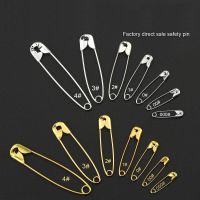 100pcs 19/22/27/32/38/45/55mm Gold Safety Pins Sewing Tools Accessory Iron Needles Brooch Apparel Accessories