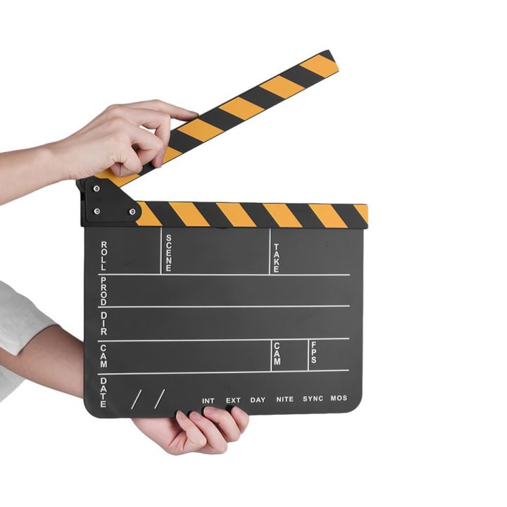 f-amp-d-อุปกรณ์สเลตอะคริลิก-clapboard-สำหรับใช้ในการถ่ายทำภาพยนตร์