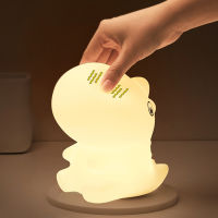 Cartoon Dinosaur Silicone NightLight Bedroom Bedside Light Rechargeable Colorful Atmosphere Lamp for Children Baby Holiday Gifts