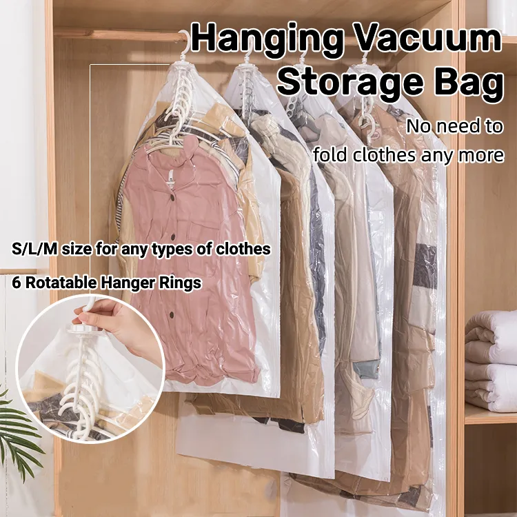 Vacuum Compression Bag Clothing Hook Hanging Clothing Storages