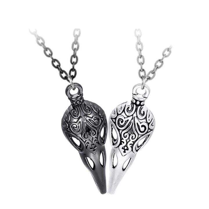 gothic-accessories-for-women-vintage-couples-matching-necklace-white-black-dragon-wing-heart-pendant-hip-hop-punk-party-jewelry