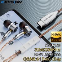 KEYSION DSD128หูฟังแบบไดนามิก,32Bit Earphone HIFI Type-C หูฟังเน้นเสียงเบส384Khz ชุบ Mm ไทเทเนียม USB KPY-29ชุดหูฟัง DIY ไปเป็น MMCX C