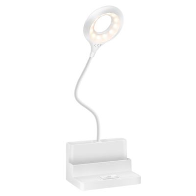 LED Desk Lamp Gooseneck 3 Color Modes Stepless Dimming Eye Caring Study Desk Lamp for Home Office