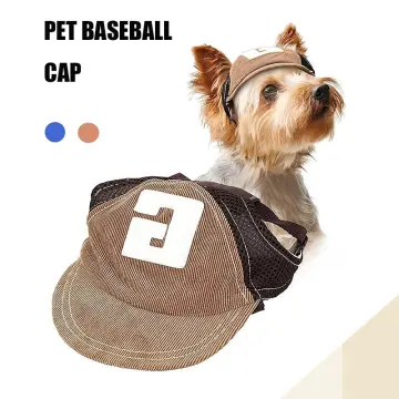 Dog Hat with Ear Hole Dog Baseball Cap Adjustable Drawstring Breathable  Sports Hat Sun Protection Hats for Dogs for Small Dogs Puppy and Kitty  Outdoor