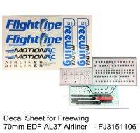 Decal Sheet for Freewing 70mm EDF AL37 Airliner - FJ3151106