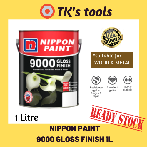 [READY STOCK] NIPPON PAINT 1Liter 5Liter 9000 GLOSS FINISH Oil paint