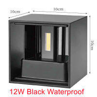 IP65 Waterproof 6W 12W indoor outdoor Led Wall Lamp modern Aluminum Adjustable Surface Mounted Cube Led Garden Porch Light