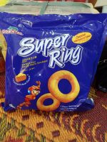 Super Ring ขนมข้าวโพดอบกรอบ รสชีส (ขนาดแพ็คใหญ่ 8 ห่อเล็ก) ขนมนำเข้า