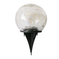 Outdoor LED Solar Court Crack Glass Ball Light Garden Grass Lamp Balcony Layout Decoration Christmas Waterproof Light