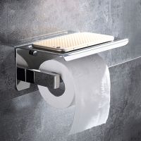 ✚㍿◇ Wall-mounted Toilet Paper Phone Holder Paper Towel Box Bathroom Stainless Steel Toilet Paper Holder Kitchen Paper Towel Holder