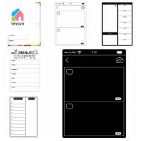 TRYJUV วางแผนแผ่นจดบันทึกสติกเกอร์ Ic รายการขายของชำตัวช่วยวางแผนสัปดาห์ Ic แม่เหล็กติดตู้เย็น Ic ตารางไวท์บอร์ดแบบง่าย