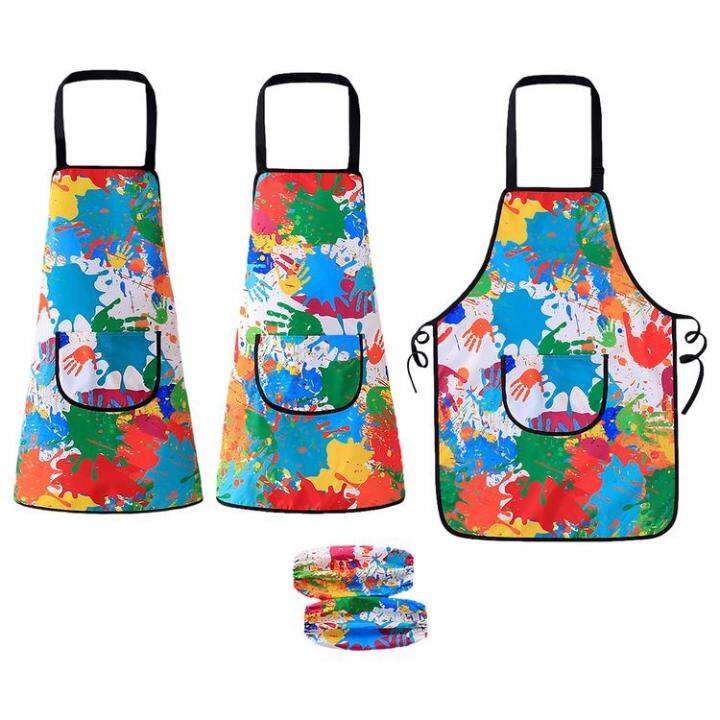 childrens-art-apron-waterproof-artist-painting-aprons-children-art-smocks-with-pocket-and-sleeves-for-age-3-11-kitchen-chef-aprons-for-cooking-baking-painting-well-made