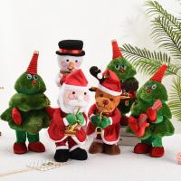 【CW】 Christmas Electric Plush Toys Dancing Singing Santa Claus Creative Ornament Tree Doll Toy For Kids Gift