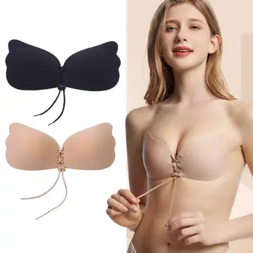 Sexy Pads Wire Free Push-up Bra Removal Shoulder Straps Lady Bra  Butterflies Shape Bandeau Brassiere