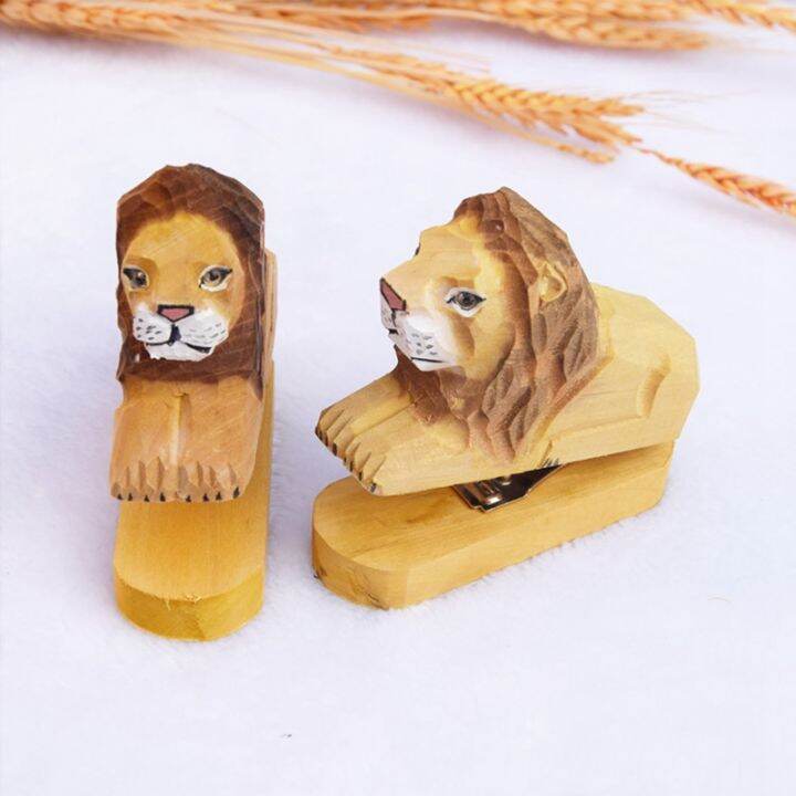 mini-wooden-stapler-lovely-painted-animal-shape-creative-handmade-carved-office-supplies-document-binding-festival-gifts-stapler