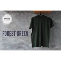 MiinShop เสื้อผู้ชาย เสื้อผ้าผู้ชายเท่ๆ ออกใบกำกับภาษีได้ - เสื้อยืดสีพื้น Forest Green ( สีเขียวเข้ม )  **  ไม่มีการเย็บตะเข็บข้างตัวเสื้อ ** เสื้อผู้ชายสไตร์เกาหลี