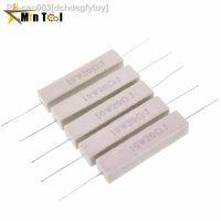 10PCS 10W Cement Resistance 0.1 10k ohm 0.33R 1R 10R 100R 0.22 0.33 1 10 100 1K 10K ohm Cement Resistor Power Supply Kit