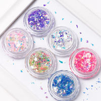 อุปกรณ์ทำเล็บผงกลิตเตอร์เล็บเกล็ด Sequins สีผสมสำหรับบ้าน DIY