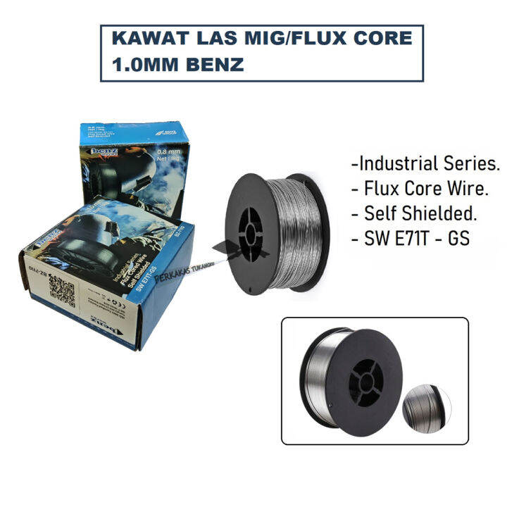 Benz Kawat Las Untuk Mig Mm Kg Flux Core Wire Stainless Tanpa Gas Mm Kg Mata Las