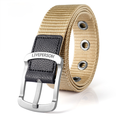 New Canvas Pin Buckle Belt Men Women Fashion Stripes Outdoor Belts Designer Eyelet Waistband Jeans