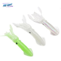 PRO Luminous Squid Lure 10ซม./8G ตกปลาทะเล Trolling ปลาหมึกที่มีสีสันจำลอง Soft Lure Fishing Tackle