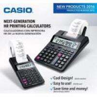 เครื่องคิดเลขพิมพ์กระดาษ Casio HR-100RC คำนวนภาษี ตรวจสอบย้อนหลังได้150 step ความเร็วในการพิมพ์2บรรทัด/วินาที หน้าจอ 12 หลัก ใฃ้ได้ทั้งไฟบ้าน และไฟจากถ่าน แบตเตอรี่