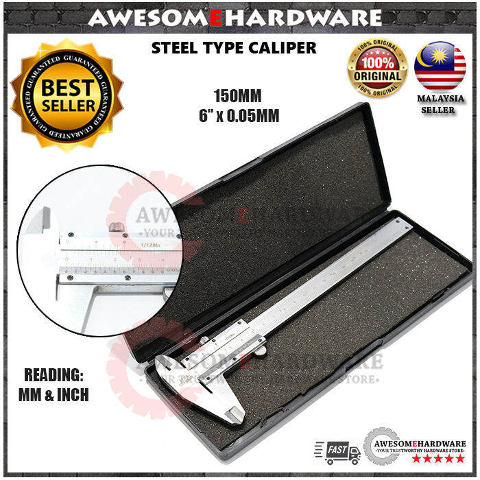 GERMANY 6" 150MM 0.05MM STAINLESS STEEL VERNIER CALIPER SUKAT KALIPER