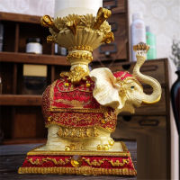 SOUTHEAST ASIA STYLE RESIN WHITE ELEPHANT CANDLEHOLDER CREATIVE HOME LIVING ROOM ART&amp;CRAFT DECORATION X4149