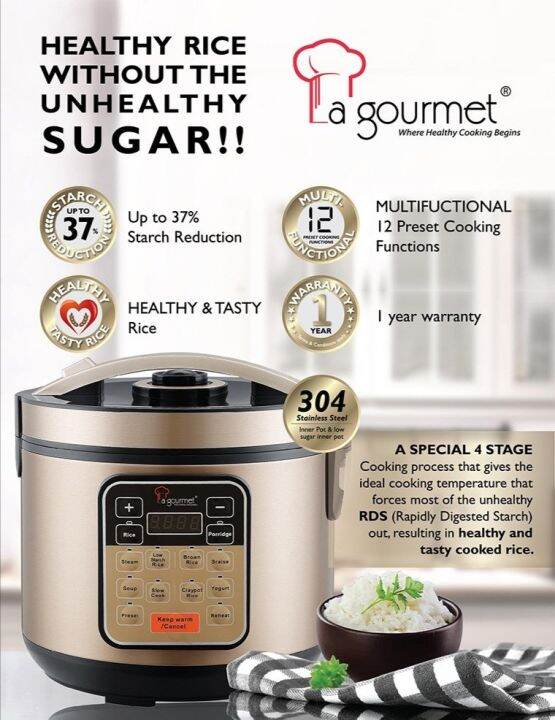 la gourmet rice cooker 4l