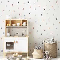 Irregular Dot Wall Stickers Dalmatian Decal Boho Smudge for Kids Bedroom