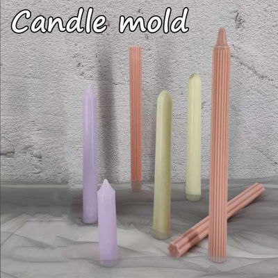 3D Brush Candlelight DIY Mould Molds Long Candle Mold Church