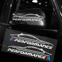 【 ร้อนแรง 】2Pcs M Performance ใหม่กระจกมองหลังสติกเกอร์รูปลอก Auto อุปกรณ์เสริม3D สติกเกอร์สำหรับ Bmw M Performance 2 3 4 5 6กีฬา X3 X4 X5 6 7 E46 E90 F20 COD