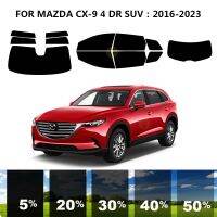 Precut นาโนเซอรามิกส์ฟิล์มติดกระจกรถยนต์ชุดย้อมสีหน้าต่าง UV สำหรับ MAZDA CX-9 4 DR SUV 2016-2023