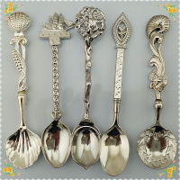 CHUN 5ชิ้น/เซ็ตช้อนกาแฟ Retro ช้อนช้อนสแตนเลส Gift Spoon VINTAGE Coffee set