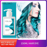 MELAO Herbal Semi-permanent Hair Color Protection No Odor No Eye Scalp Irritation Suitable for Sensitive Scalp Black Hair Dye