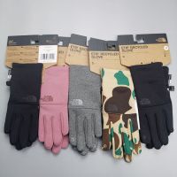 High-end TheNorthFace outdoor mens and womens warm touch screen fleece sports gloves 4SHA 4SHB