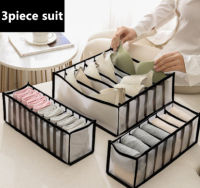 Underwear Storage Compartment Drawer Storage Box Household Mesh Underwear Finishing Wardrobe Bra Box 3pcs