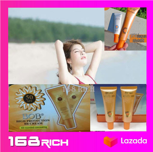 12ชิ้น-ยกโหล-bb-cream-บีบี-ครีม-รองพื้น-กันแดด-bob-หลอดสีส้ม-แดดเมืองไทยแรงมาก-ผิวพังแน่ถ้าไม่ใช้-กันแดด-bob-เนื้อบางเบา-สูตรกันน้ำ-ขายดี