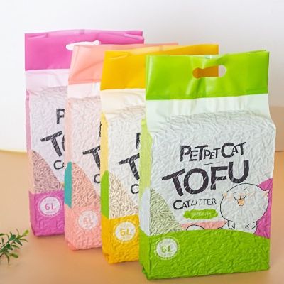 ทรายแมวเต้าหู้ TOFU Litter ขนาด 6 ลิตร แบบใหม่