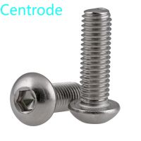 304 stainless steel round head / pan head hexagon socket screw half round cup screw mushroom head bolt Nails Screws  Fasteners