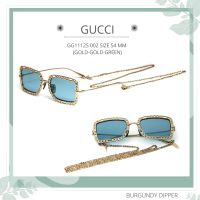 แว่นกันแดด GUCCI รุ่น GG1112S 002 SIZE 54 MM (GOLD-GOLD-GREEN)