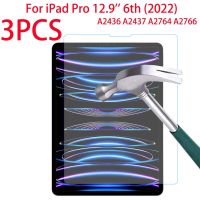 สำหรับ Ipad Pro หน้าจอกระจกเทมเปอร์3แพ็ค6Th 12.9นิ้ว A2436 2022 A2766 A2764ฟิล์มป้องกันกระจกใส