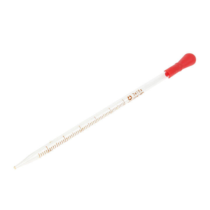 LazaraHome Glass Graduated Pipette with Rubber Cap Lab Chemistry ...