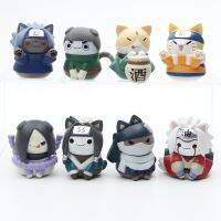 Hokage Figures 8 Pçs Naruto Figuras De Brinquedo Ação Gato Modelos Feitos À Mão 3 Geração Grandes Kakashi Expressq Bonito Modelo Ornamentos