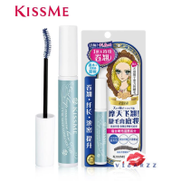 Kiss Me Heroine Make Curl Keep Mascara Base มาสคาร่าเบส เนื้อมาสคาร่าเป็นสีฟ้าเทา แปรงออกแบบมาโค้งรับเบ้าตา