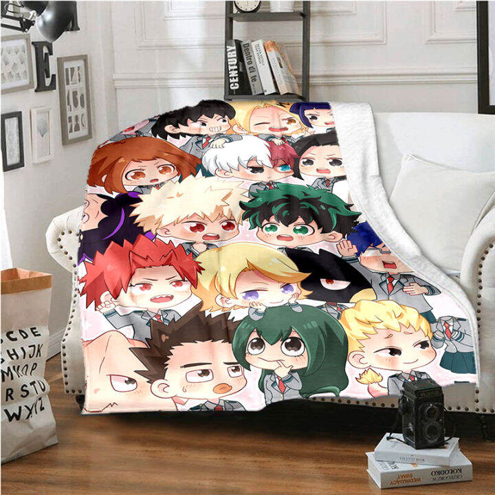 my-hero-academia-blanket-flannel-blankets-cartoon-print-sheet-sofa-throw-bedspread-childrens-siesta-leisure-coverings