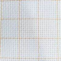 ♧ﺴ☃ Cotton cross embroidered fabric linen gray embroidered fabric White with grid cross stitch fabric and different size-14CT