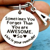 Sometimes You Forget You 39;re Awesome Funny KeychainBirthday GiftInspirational Gifts for Women Men Present for Son Daughter